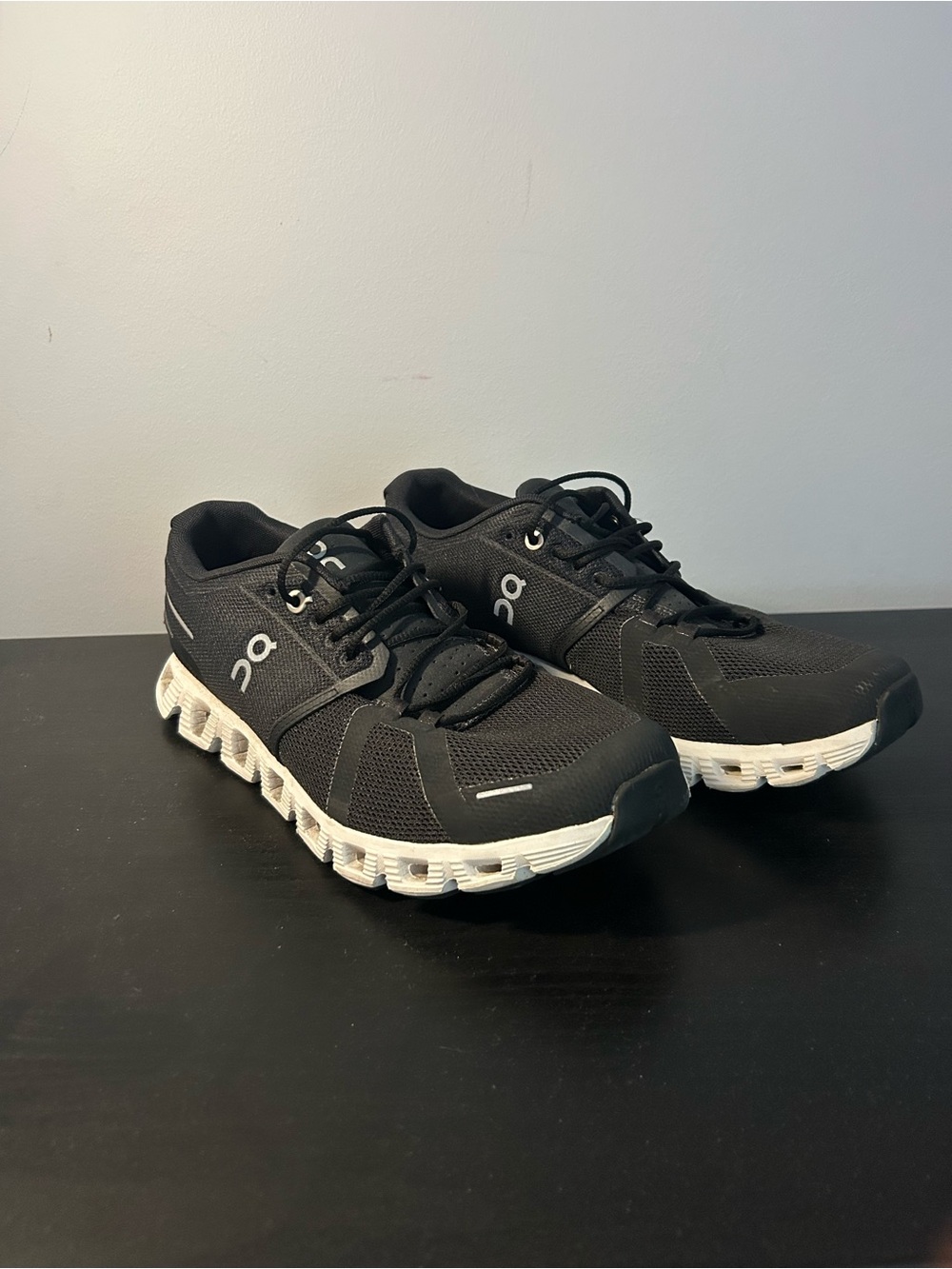 ON Cloud Men's Athletic Running Shoes - Black/White